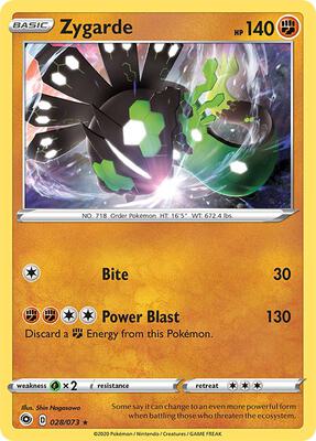 Zygarde card from Champion's Path