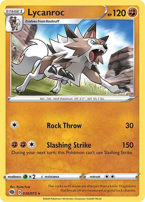 Lycanroc card from Champion's Path