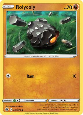 Rolycoly card from Champion's Path