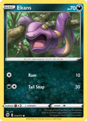 Ekans card from Champion's Path