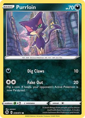 Purrloin card from Champion's Path