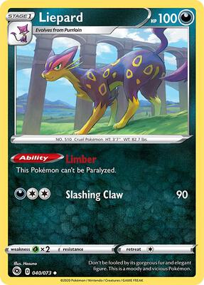 Liepard card from Champion's Path