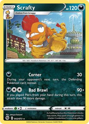Scrafty card from Champion's Path