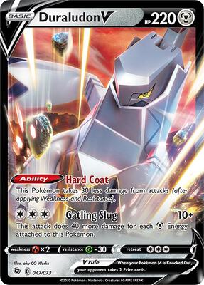 Duraludon V card from Champion's Path