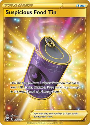 Suspicious Food Tin (Secret) card from Champion's Path