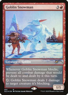 Goblin Snowman card from Secret Lair Drop Series