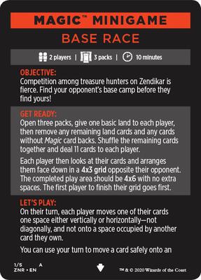 Magic Minigame: Base Race card from Zendikar Rising
