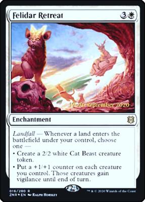 Felidar Retreat card from Prerelease Cards