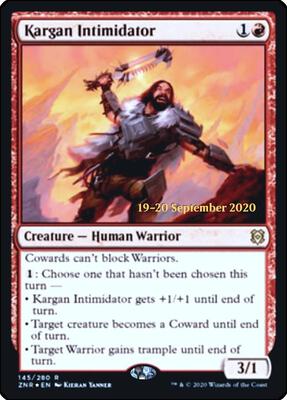 Kargan Intimidator card from Prerelease Cards