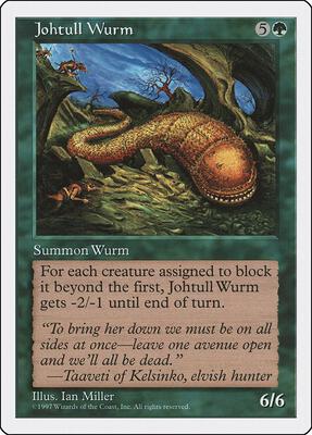 Johtull Wurm card from Fifth Edition