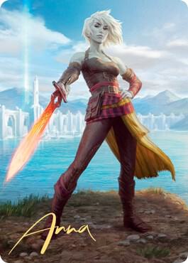 Nahiri, Heir of the Ancients Art Card (3/81) (Gold-Stamped Signature) card from Art Series: Zendikar Rising