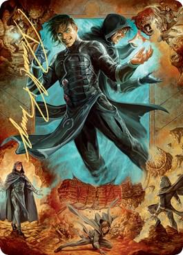 Jace, Mirror Mage Art Card (2/81) (Gold-Stamped Signature) card from Art Series: Zendikar Rising