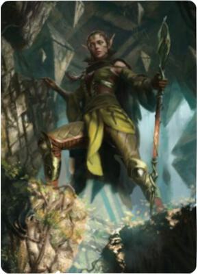 Nissa of Shadowed Boughs Art Card (5/81) card from Art Series: Zendikar Rising