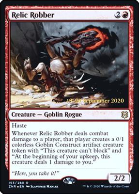 Relic Robber card from Prerelease Cards