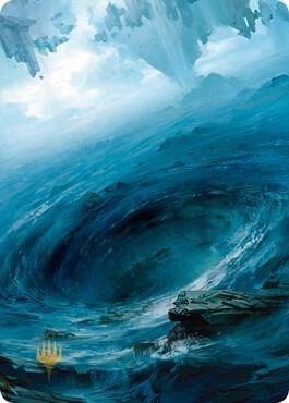 Island Art Card (12/81) (Gold-Stamped) card from Art Series: Zendikar Rising