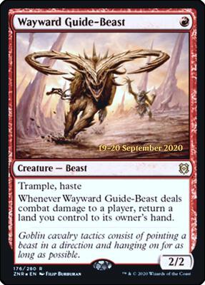 Wayward Guide-Beast card from Prerelease Cards