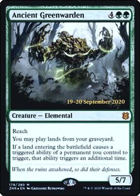 Ancient Greenwarden card from Prerelease Cards