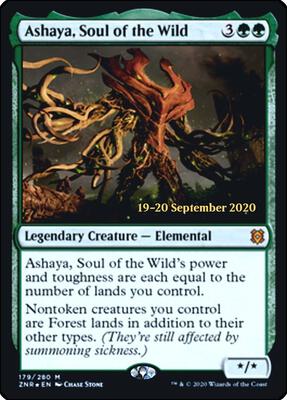 Ashaya, Soul of the Wild card from Prerelease Cards