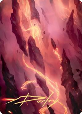 Mountain Art Card (16/81) (Gold-Stamped Signature) card from Art Series: Zendikar Rising
