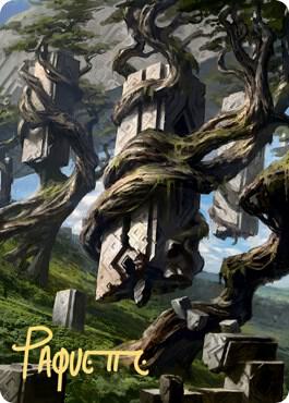Forest Art Card (20/81) (Gold-Stamped Signature) card from Art Series: Zendikar Rising