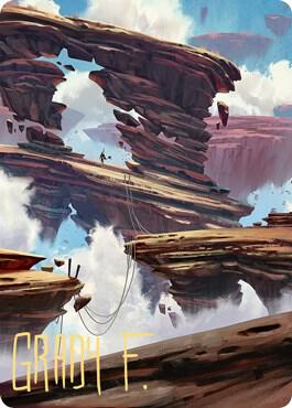 Boulderloft Pathway Art Card (Gold-Stamped Signature) card from Art Series: Zendikar Rising