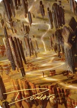 Brightclimb Pathway Art Card (Gold-Stamped Signature) card from Art Series: Zendikar Rising