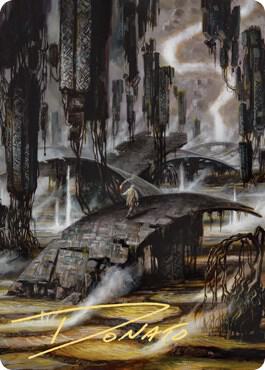 Grimclimb Pathway Art Card (Gold-Stamped Signature) card from Art Series: Zendikar Rising