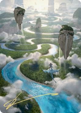 Clearwater Pathway Art Card (Gold-Stamped Signature) card from Art Series: Zendikar Rising