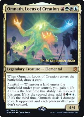 Omnath, Locus of Creation card from Prerelease Cards