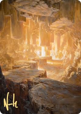 Pillarverge Pathway Art Card (Gold-Stamped Signature) card from Art Series: Zendikar Rising