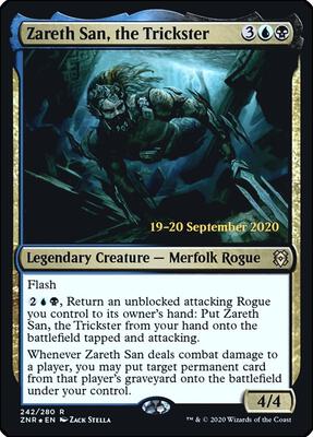 Zareth San, the Trickster card from Prerelease Cards