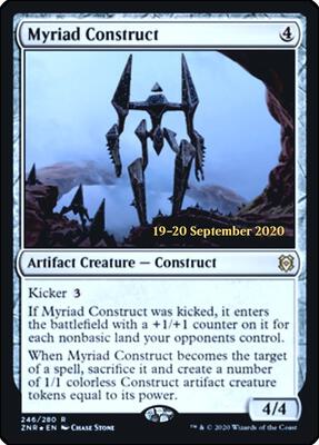 Myriad Construct card from Prerelease Cards