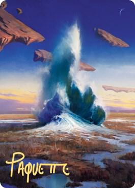 Flooded Strand Art Card (Gold-Stamped Signature) card from Art Series: Zendikar Rising