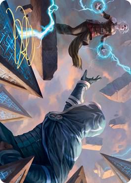 Nahiri's Binding Art Card (Gold-Stamped Signature) card from Art Series: Zendikar Rising