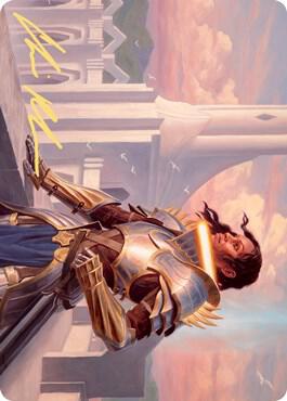 Tazri, Beacon of Unity Art Card (Gold-Stamped Signature) card from Art Series: Zendikar Rising