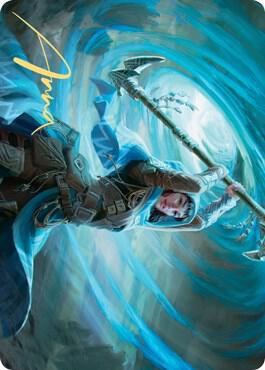 Sea Gate Stormcaller Art Card (Gold-Stamped Signature) card from Art Series: Zendikar Rising