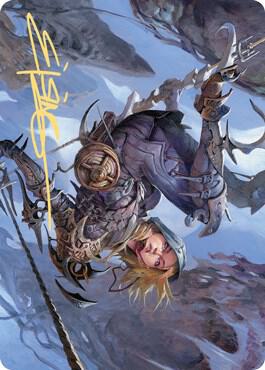 Blackbloom Rogue Art Card (Gold-Stamped Signature) card from Art Series: Zendikar Rising