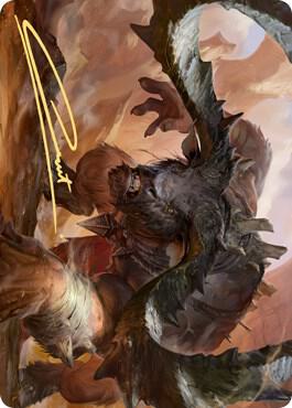 Moraug, Fury of Akoum Art Card (Gold-Stamped Signature) card from Art Series: Zendikar Rising