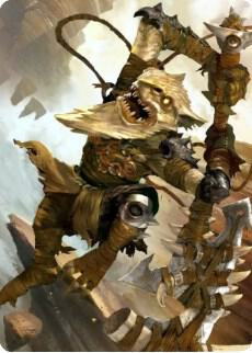 Teeterpeak Ambusher Art Card card from Art Series: Zendikar Rising