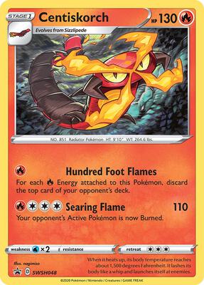 Centiskorch - SWSH048 card from SWSH: Sword & Shield Promo Cards