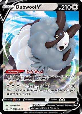 Dubwool V - SWSH049 card from SWSH: Sword & Shield Promo Cards