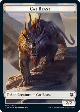 Cat Beast // Copy Double-Sided Token card from Zendikar Rising