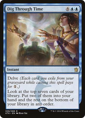 Dig Through Time card from Promo Pack: Zendikar Rising
