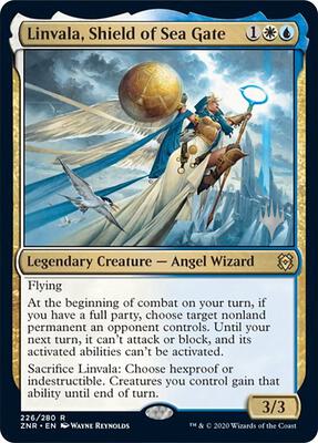 Linvala, Shield of Sea Gate card from Promo Pack: Zendikar Rising