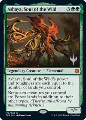 Ashaya, Soul of the Wild card from Promo Pack: Zendikar Rising