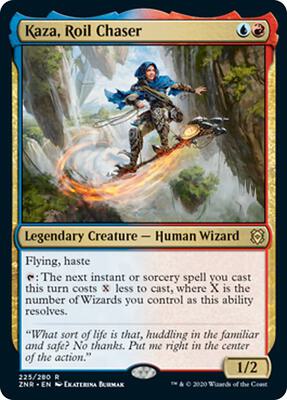 Kaza, Roil Chaser card from Promo Pack: Zendikar Rising