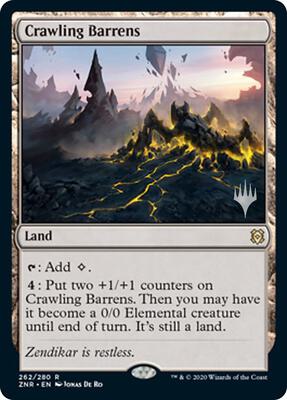 Crawling Barrens card from Promo Pack: Zendikar Rising