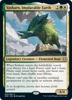 Yasharn, Implacable Earth card from Promo Pack: Zendikar Rising