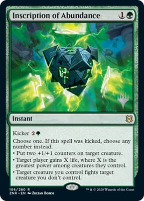 Inscription of Abundance card from Promo Pack: Zendikar Rising