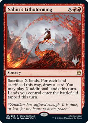 Nahiri's Lithoforming card from Promo Pack: Zendikar Rising